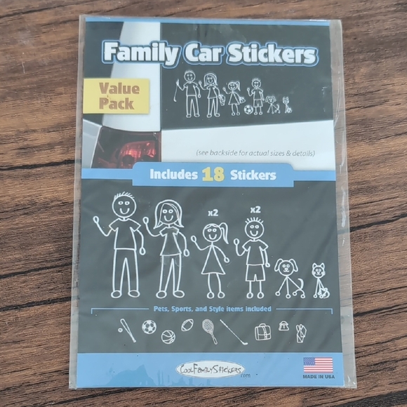 Cool Family Stickers Stick People Family Car Window Decal Sticker Value Pack NEW - Picture 1 of 2